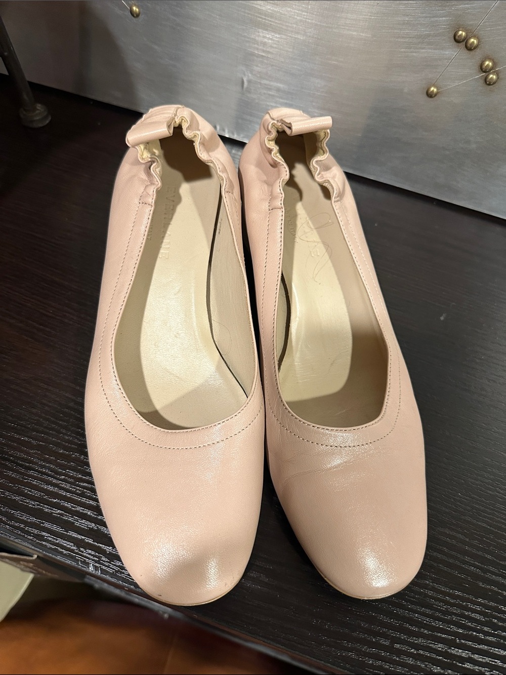 Everlane Women’s Ballet Flats in Nude Pink Leather